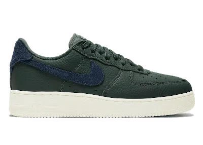 Pre-owned Nike Men's  Air Force 1 Low Craft Sneakers In Galactic Jade/midnight Navy Blue