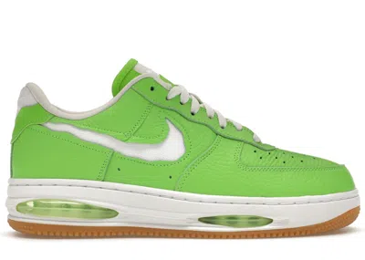 Pre-owned Nike Men's  Air Force 1 Low Evo Gum Sneakers In Action Green/light Lemon Twist/gum Yellow