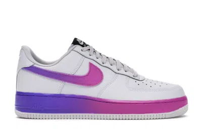Pre-owned Nike Men's  Air Force 1 Low Gradient Sneakers In Vast Grey/hyper Grape/active Fuchsia In Multi