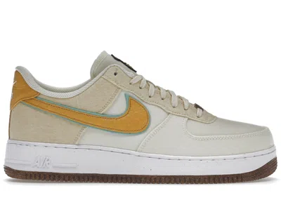 Pre-owned Nike Men's  Air Force 1 Low Happy Pineapple Sneakers In Coconut Milk/green Glow/natural In Multi