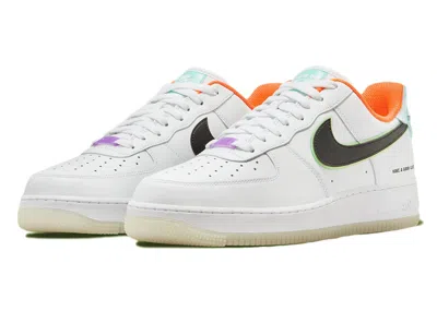 Pre-owned Nike Men's  Air Force 1 Low Have A Good Game Sneakers In White/black/volt In Multi