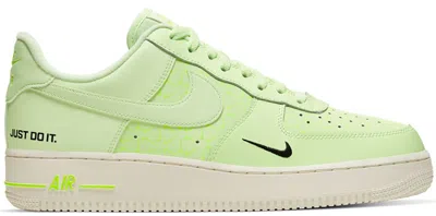 Pre-owned Nike Men's  Air Force 1 Low Just Do It Barely Sneakers In Barely Volt/sequoia