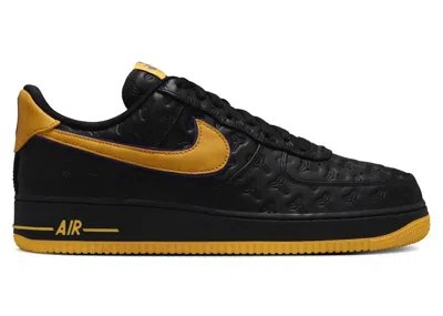 Pre-owned Nike Men's  Air Force 1 Low Kobe Bryant Lakers Away (nonnumbered) Sneakers In Black/varsity Maize/var