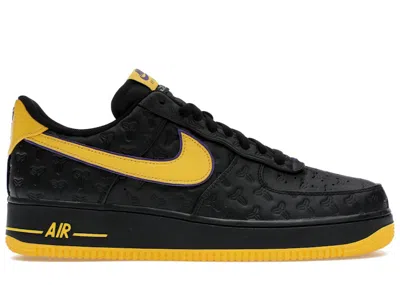 Pre-owned Nike Men's  Air Force 1 Low Kobe Bryant Lakers Away (numbered Edition Of 8000) Sneakers In Black/vars