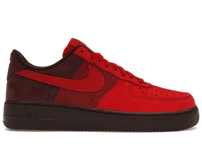 Pre-owned Nike Men's  Air Force 1 Low Layers Of Love Sneakers In University Red/burgundy Crush/gym Red