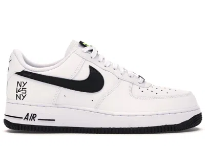 Pre-owned Nike Men's  Air Force 1 Low Ny Vs. Ny (2020) Sneakers In White/black