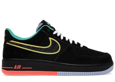 Pre-owned Nike Men's  Air Force 1 Low Peace And Unity Sneakers In Black/green/red In Multi