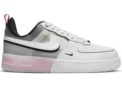 Pre-owned Nike Men's  Air Force 1 Low React Pink Spell Sneakers In White/black