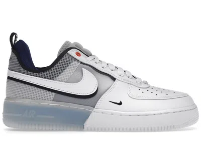 Pre-owned Nike Men's  Air Force 1 Low React Split Photo Blue Sneakers In White/light Photo Blue
