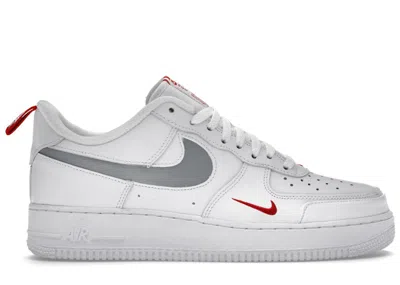 Pre-owned Nike Men's  Air Force 1 Low Reflective Swoosh Sneakers In White/university Red/reflective Silver