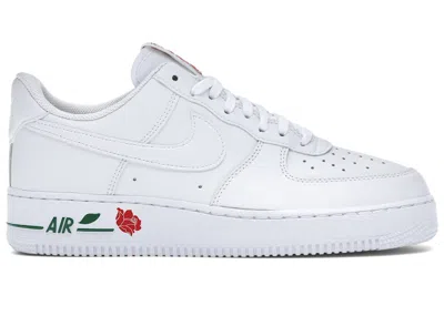 Pre-owned Nike Men's  Air Force 1 Low Rose Sneakers In White/university Red In Multi