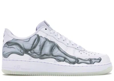 Pre-owned Nike Men's  Air Force 1 Low Skeleton Halloween (2018) Sneakers In White