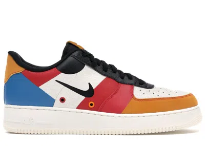 Pre-owned Nike Men's  Air Force 1 Low Sneakers In Sail/imperial Blue/amber Rise