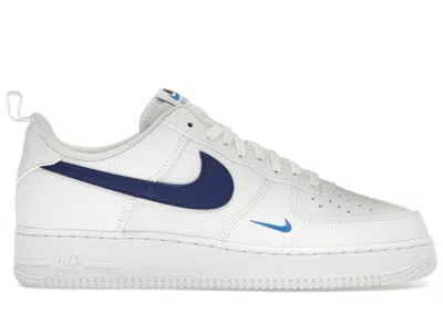 Pre-owned Nike Men's  Air Force 1 Low Sneakers In White/light Photo Blue/deep Royal Blue