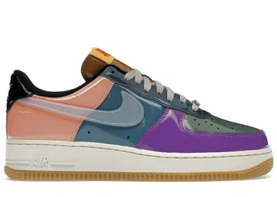 Pre-owned Nike Men's  Air Force 1 Low Sp Undefeated Patent Wild Berry Sneakers In Celestine Blue/sail/gum