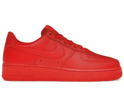 Pre-owned Nike Men's  Air Force 1 Low Triple Red Sneakers In University Red