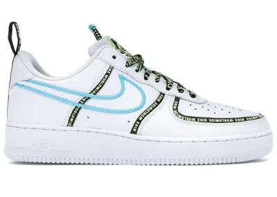 Pre-owned Nike Men's  Air Force 1 Low Worldwide Volt Sneakers In White/blue Fury/black In Multi