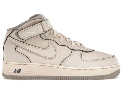 Pre-owned Nike Men's  Air Force 1 Mid '07 Tear Away Sneakers In Pearl White/medium Grey