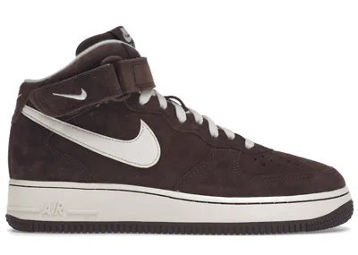 Pre-owned Nike Men's  Air Force 1 Mid Qs Sneakers In Chocolate/cream In Multi
