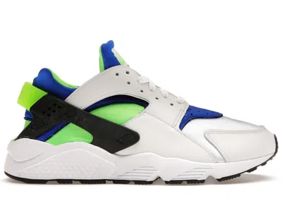 Pre-owned Nike Men's  Air Huarache (2021) Sneakers In White/scream Green/royal Blue