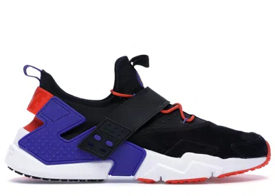 Pre-owned Nike Men's  Air Huarache Drift Sneakers In Black/rush Violet/rush Orange In Multi
