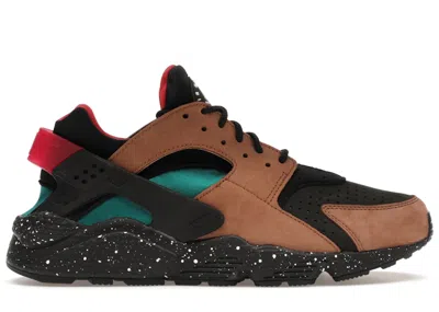 Pre-owned Nike Men's  Air Huarache Geode Green Sneakers In Light British Tan/gym Red/geode Teal