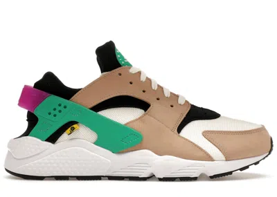 Pre-owned Nike Men's  Air Huarache Premium Moving Company Sneakers In Sail/black/white