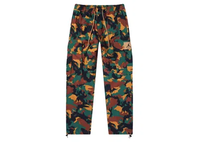 Pre-owned Nike Men's  Air Jordan Flight Heritage Cargo Pants In Noble Green