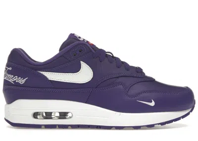 Pre-owned Nike Men's  Air Max 1 '87 Sp Supreme Sneakers In Varsity Purple/white