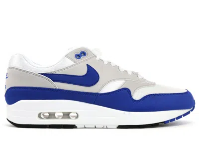 Pre-owned Nike Men's  Air Max 1 Anniversary Royal (2017 Restock) Sneakers In White/sport Royal/black