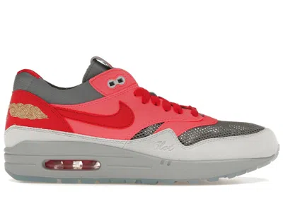 Pre-owned Nike Men's  Air Max 1 Clot Kiss Of Death (special Box) Sneakers In Solar Red/university Red/cool Grey In Multi