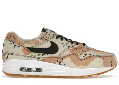 Pre-owned Nike Men's  Air Max 1 Desert Camo Sneakers In Beach/black/praline In Multi