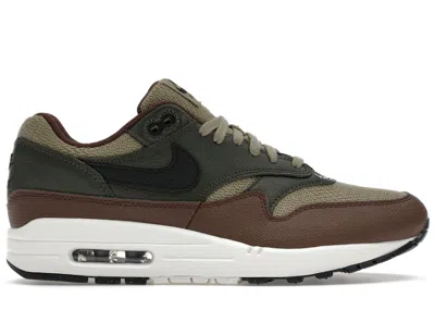 Pre-owned Nike Men's  Air Max 1 Essential Prm Sneakers In Neutral Olive/black/cacao Wow