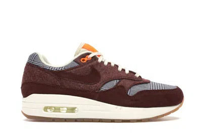 Pre-owned Nike Men's  Air Max 1 Houndstooth Sneakers In Bronze Eclipse/muslin/gum Medium Brown