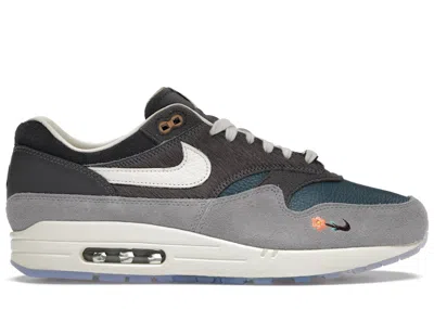 Pre-owned Nike Men's  Air Max 1 Kasina Wonang Sneakers In Grey/blue/off White In Multi