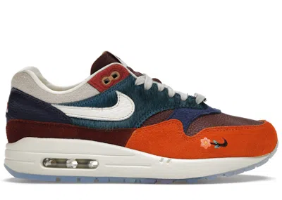 Pre-owned Nike Men's  Air Max 1 Kasina Wonang Sneakers In Orange/green/blue In Multi
