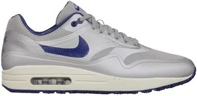 Pre-owned Nike Men's  Air Max 1 Night Track Royal Sneakers In Metallic Silver/deep Royal Blue/sail