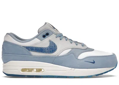 Pre-owned Nike Men's  Air Max 1 Premium Blueprint Sneakers In White/dark Marina Blue/leche Blue In Multi