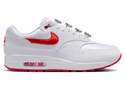 Pre-owned Nike Men's  Air Max 1 Prm Valentine's Day Sneakers In White/university Red/playful Pink In Multi