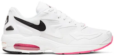 Pre-owned Nike Men's  Air Max 2 Light Pink Sneakers In White/black/court Purple