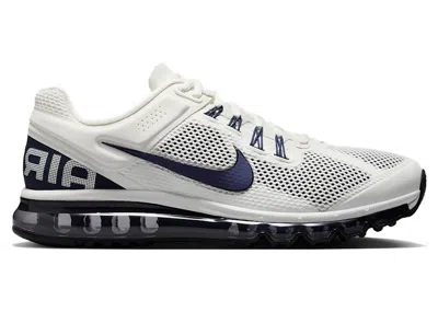 Pre-owned Nike Men's  Air Max 2013 Sneakers In Summit White/midnight Navy Blue/black In Multi