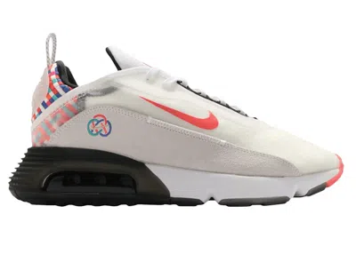 Pre-owned Nike Men's  Air Max 2090 Spring Festival Sneakers In White/racer Blue/red