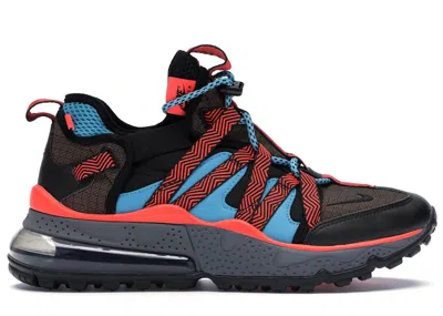 Pre-owned Nike Men's  Air Max 270 Bowfin Sneakers In Dark Russet/bright Crimson/light Blue Fury
