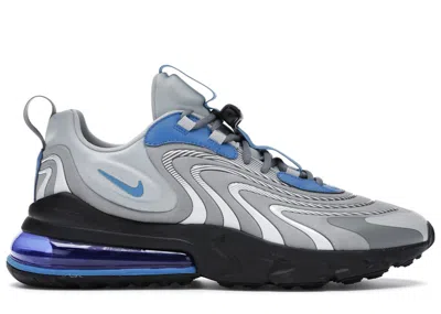 Pre-owned Nike Men's  Air Max 270 React Eng Light Battle Blue Sneakers In Light Smoke Grey/black In Multi