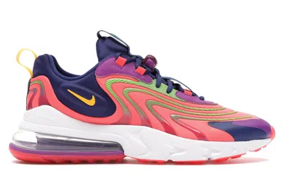 Pre-owned Nike Men's  Air Max 270 React Eng Sneakers In Laser Crimson/laser Orange In Multi