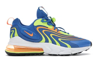 Pre-owned Nike Men's  Air Max 270 React Eng Sneakers In Soar/total Orange/volt