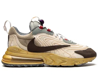 Pre-owned Nike Men's  Air Max 270 React Eng Travis Scott Cactus Trails (f&f) Sneakers In Light Cream/dark Hazel