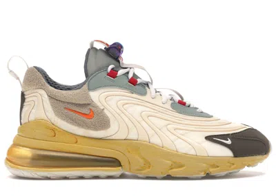 Pre-owned Nike Men's  Air Max 270 React Eng Travis Scott Cactus Trails Sneakers In Light Cream/dark Hazel/mica