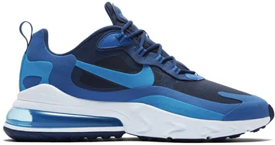Pre-owned Nike Men's  Air Max 270 React Sneakers In Blue Void/blue Stardust/coastal Blue