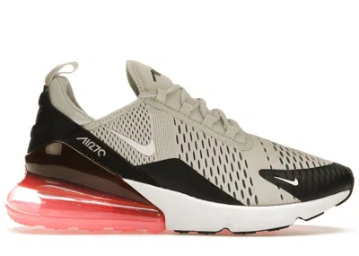 Pre-owned Nike Men's  Air Max 270 Sneakers In Black/light Bone/hot Punch In Multi